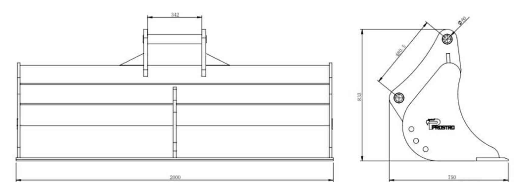 Svahová lžíce 200 cm – S60 - foto 2