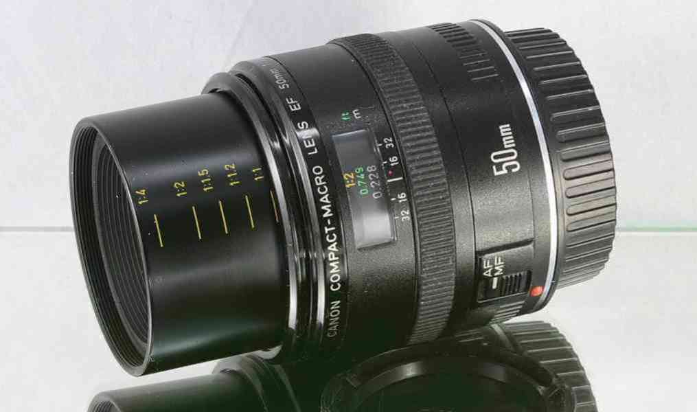 Canon EF 50mm 1:2.5 Macro lens **full-frame MACRO Objektiv - foto 6