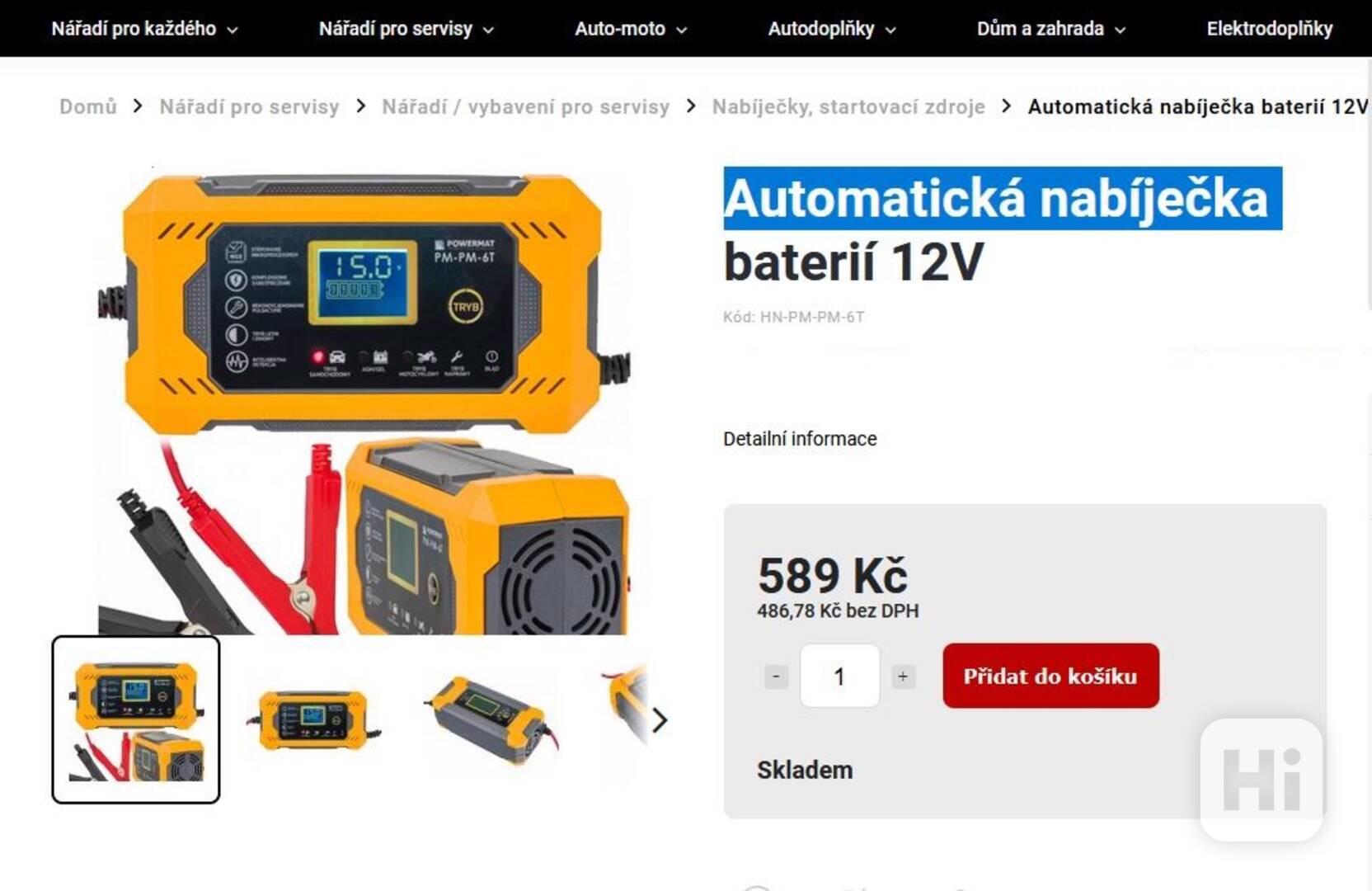 Automatická autonabíječka mikroprocesorová - foto 1