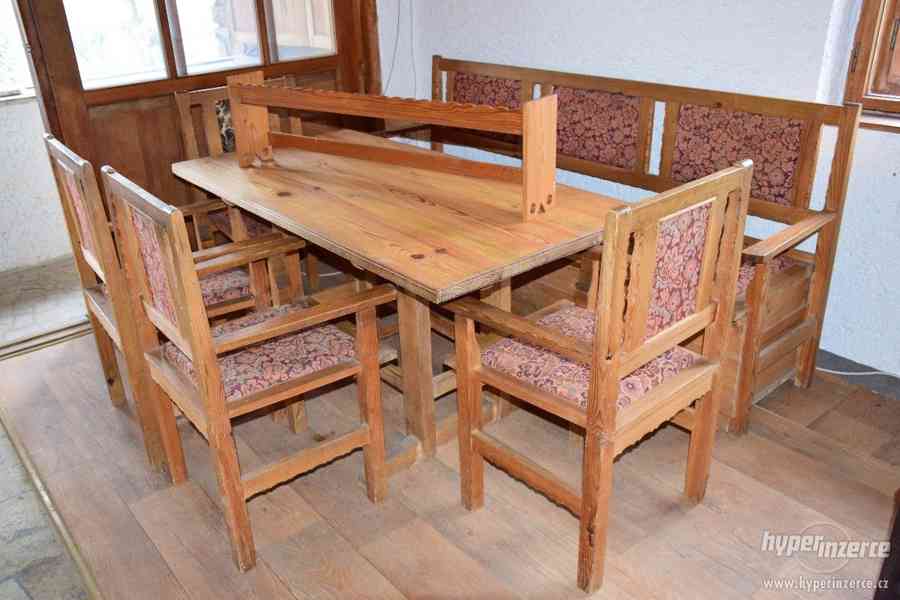 Kuchyňská lavice+stůl+4 židle+okrasná police - foto 2