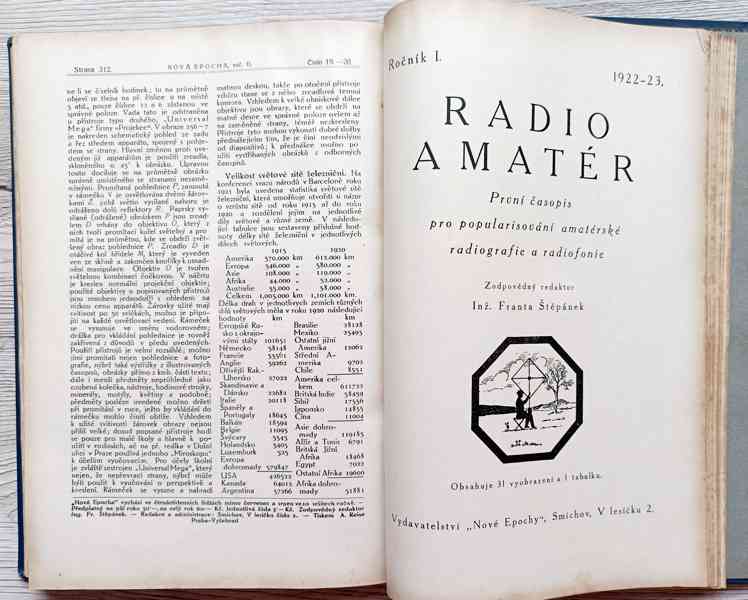 Staré časopisy Nová epocha + Radiomatér, ročník 1, 1922/1923 - foto 1