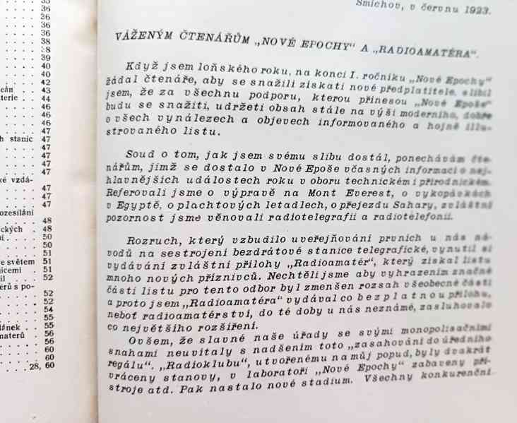 Staré časopisy Nová epocha + Radiomatér, ročník 1, 1922/1923 - foto 5