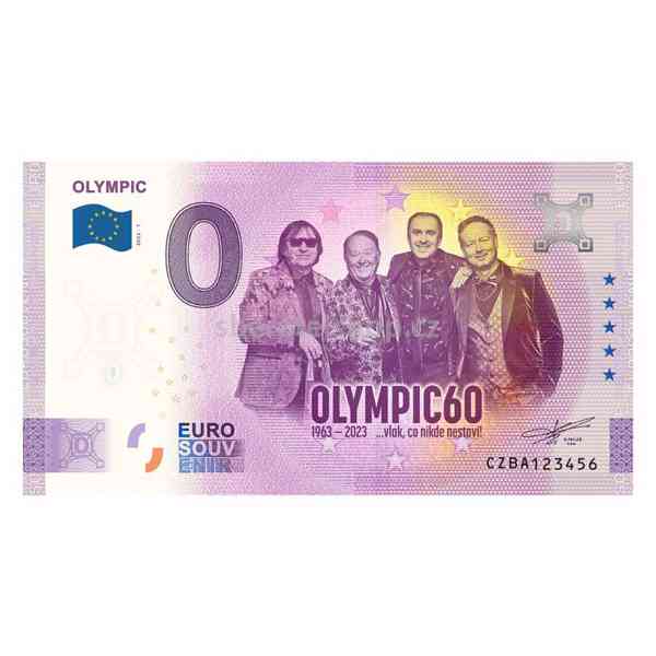 Známkový list Olympic60 + 0 euro suvenýrová bankovka - foto 2