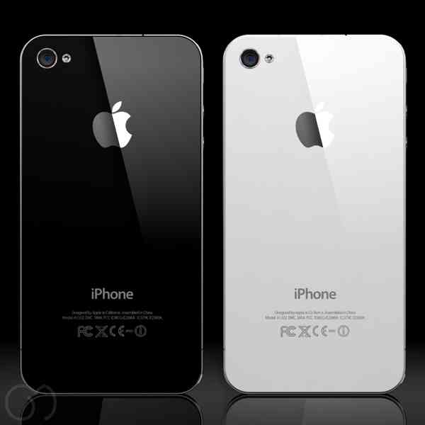 iPhone 4 / 4S zadní kryt, NOVÝ - ORIGINÁL, bílá / černá - foto 1