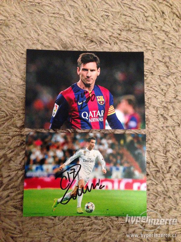 Autogram Messi a Ronaldo - foto 1