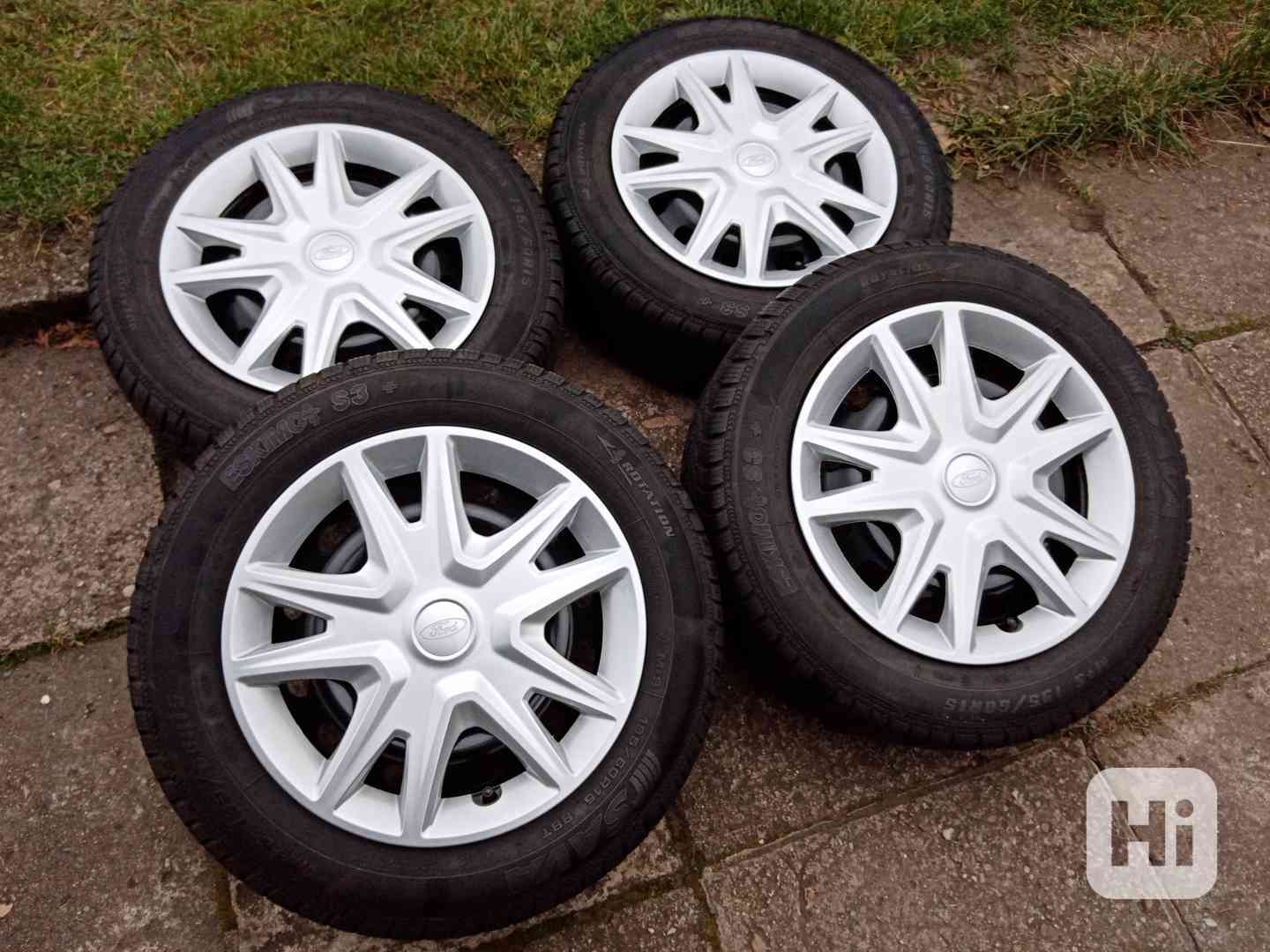 Zimní kola 15ky 4x108 pneu 99% FORD - dobírka možná - foto 1