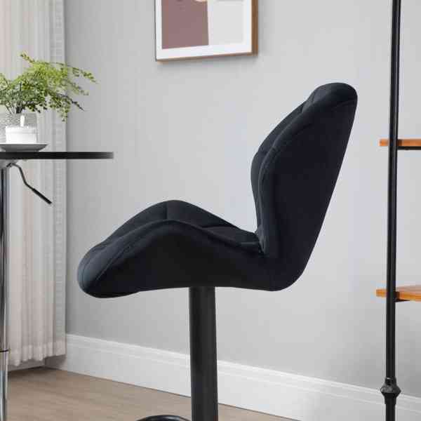 2x barová židle Kortusa | černá - foto 4