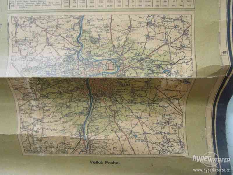 Stará mapa Čech, r. 1921 - foto 4