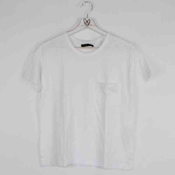 Abercrombie & Fitch - Dámské bílé tričko s kapsou Velikost:  - foto 5