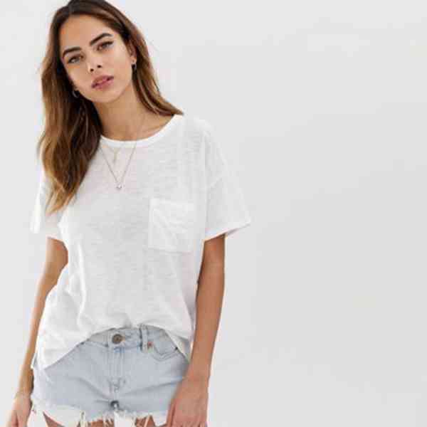 Abercrombie & Fitch - Dámské bílé tričko s kapsou Velikost:  - foto 4