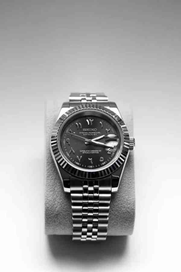 Hodinky SeikoMod Datejust Arabic Black - foto 5