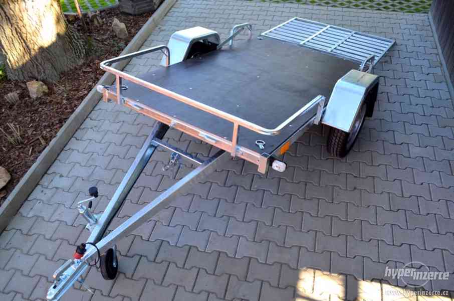 Přívěsný vozík 210x127cm, sklopný,pro přepravu čtyřkolek atd - foto 5