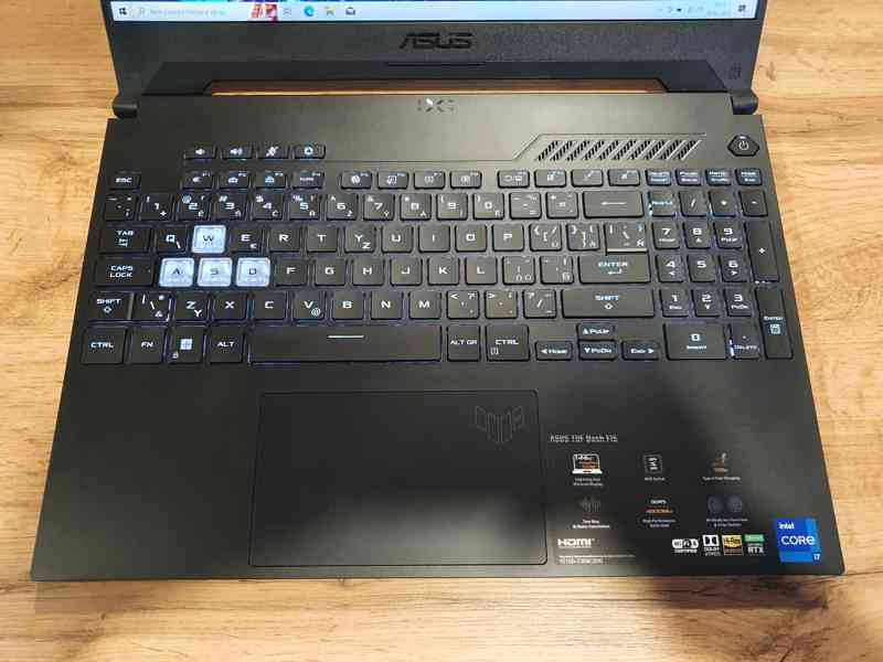 Zánovní herní notebook ASUS TuF F15 | ZÁRUKA 20M | RTX 3070 - foto 6