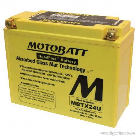 Motocyklová baterie MOTOBATT MBTX24U s technologií AGM - foto 2