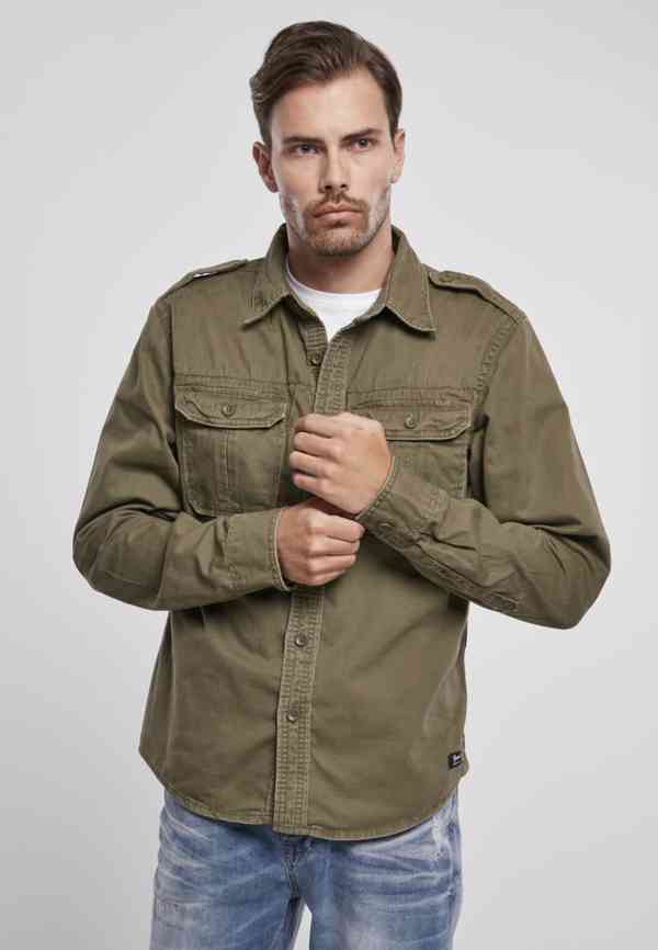Košile Brandit Vintage Shirt 1/1 - olivová - foto 2