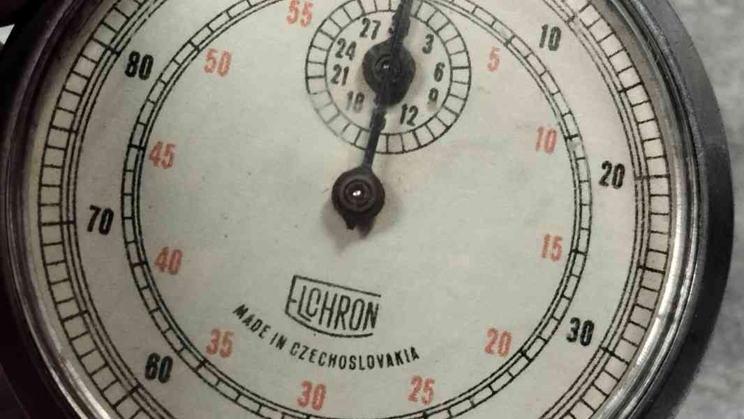 Staré kapesní stopky ELCHRON Sběratelské stopky, funkční  - foto 13