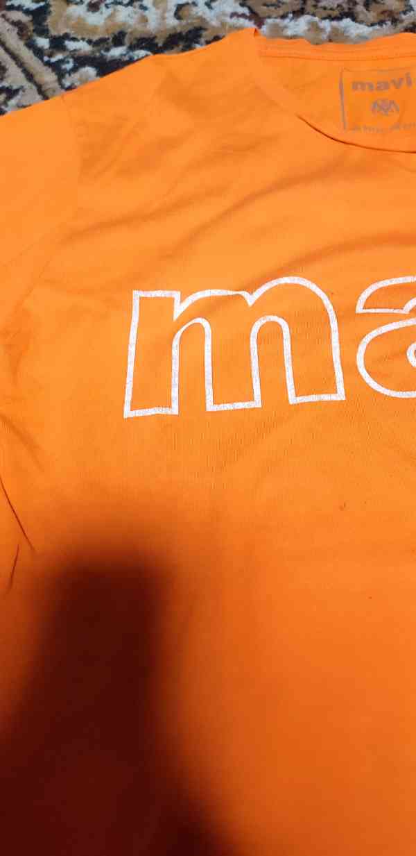 Pánské oranžové tričko, vel. S - foto 6