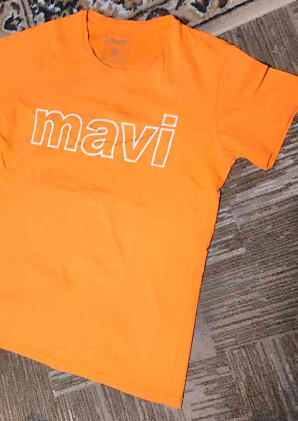 Pánské oranžové tričko, vel. S - foto 2