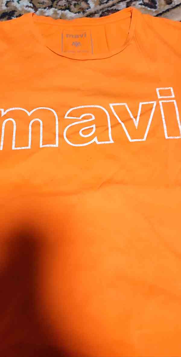 Pánské oranžové tričko, vel. S - foto 4
