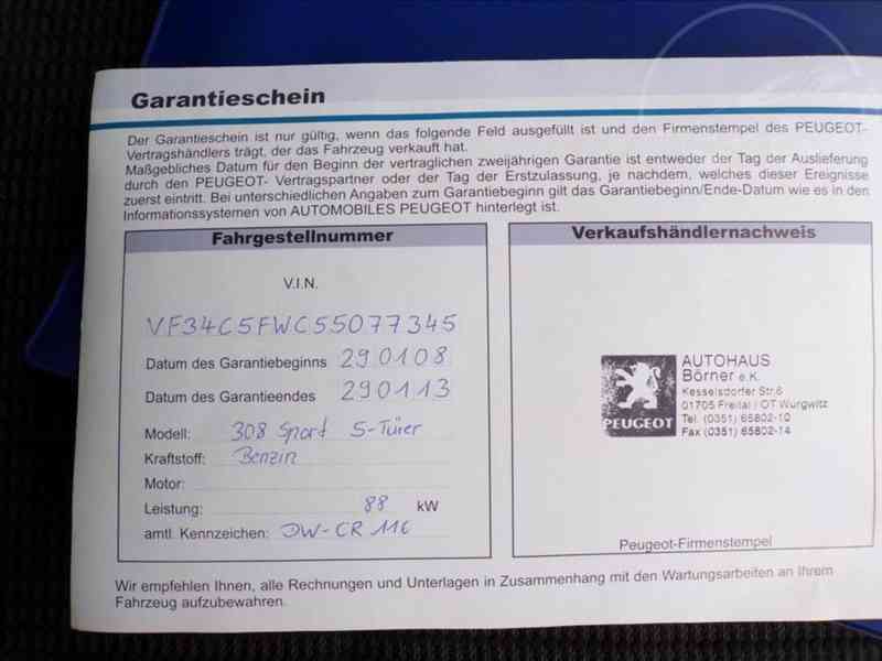 Peugeot 308 1,6 i SPORT - foto 11