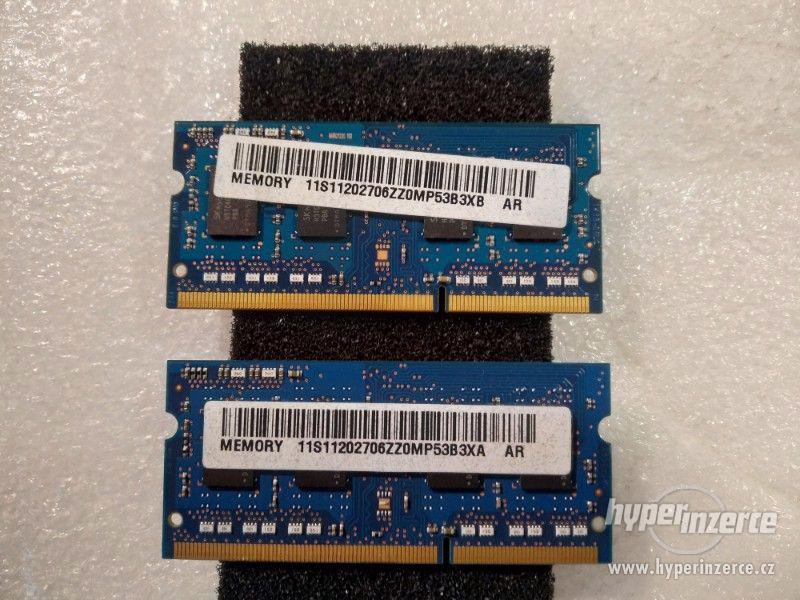 Paměti 2x4GB SODIM DDR3 - foto 2