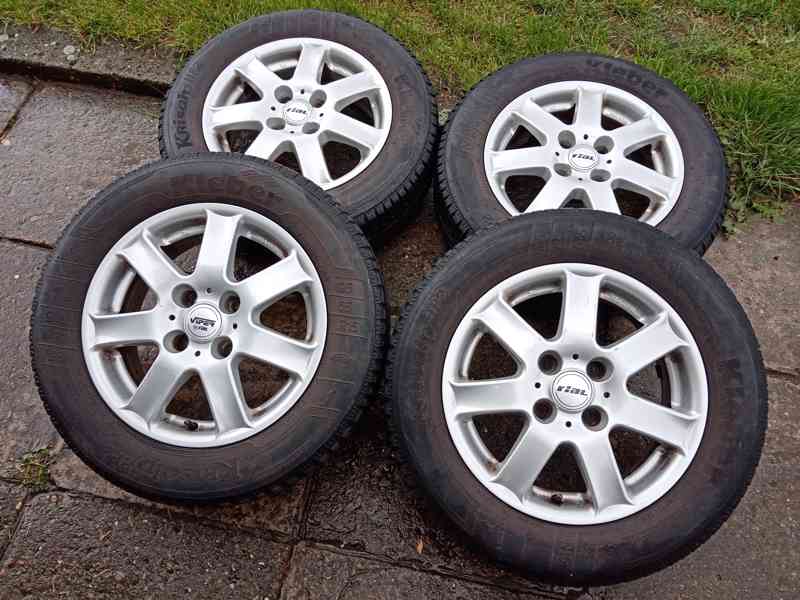 Zimní alu kola 15ky 4x108 pneu 80% PEUGEOT CITROEN - foto 4