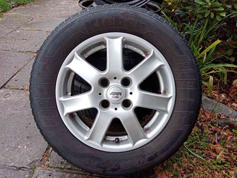 Zimní alu kola 15ky 4x108 pneu 80% PEUGEOT CITROEN - foto 2