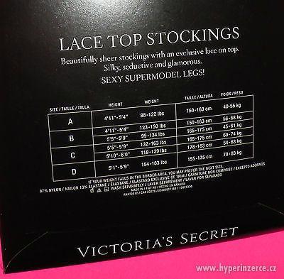 Prodám nový Victoria's Secret size A Lace-top Stockings. - foto 2