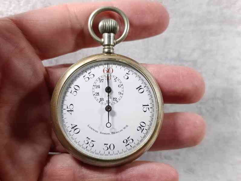 Starožitné mechanické stopky švýcarská výroba.Smalt cifernik - foto 19