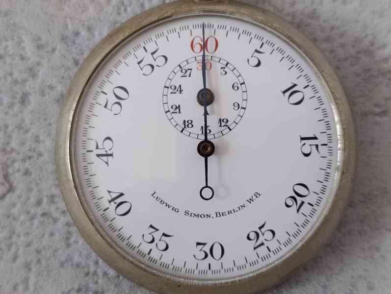 Starožitné mechanické stopky švýcarská výroba.Smalt cifernik - foto 5