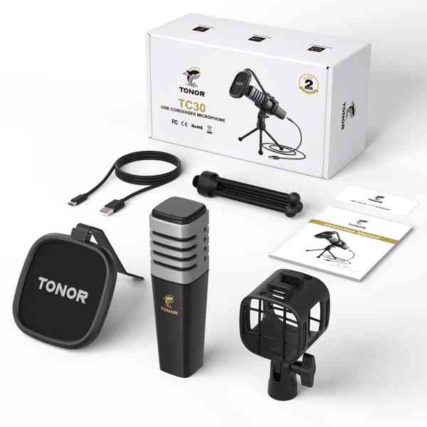 🎤 USB mikrofon TONOR TC30 – jako nový, pouze rozbalený 100% - foto 9