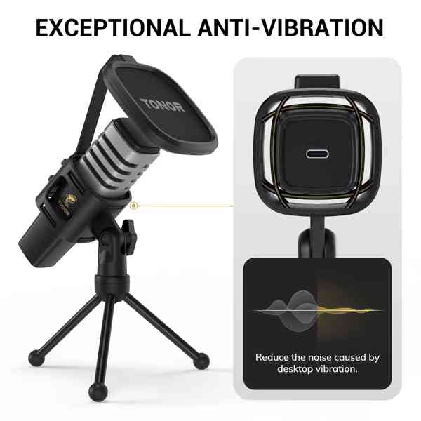 🎤 USB mikrofon TONOR TC30 – jako nový, pouze rozbalený 100% - foto 6