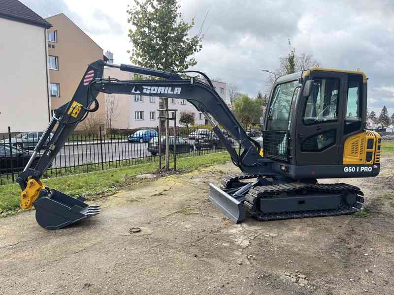 Pásový minibagr GORILA G50 I PRO CAB 5T Yanmar AKCE - foto 4