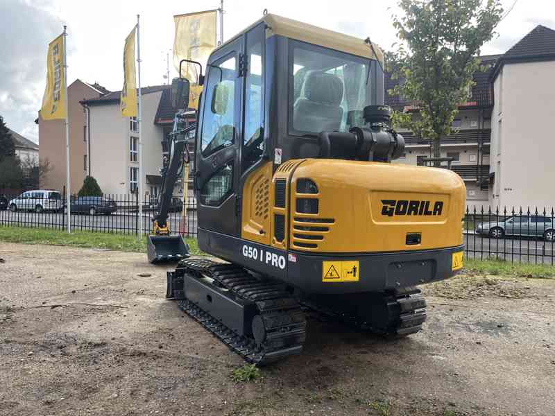 Pásový minibagr GORILA G50 I PRO CAB 5T Yanmar AKCE - foto 5