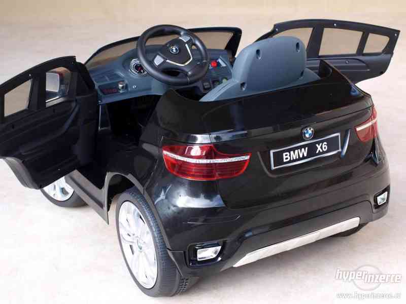 Dětské elektrické vozítko BMW X6 Černé EVA kola - foto 3