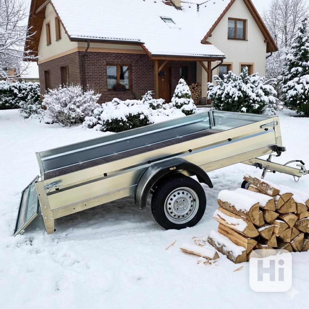 Nový přívěsný vozík sklopný 2,53m x 1,30m, DPH - foto 1
