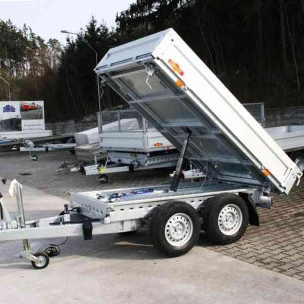 Nový 3-stranný hydraulicky sklopný přívěsný vozík 2700Kg - foto 4