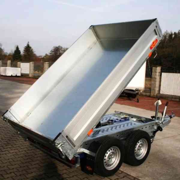 Nový 3-stranný hydraulicky sklopný přívěsný vozík 2700Kg - foto 5