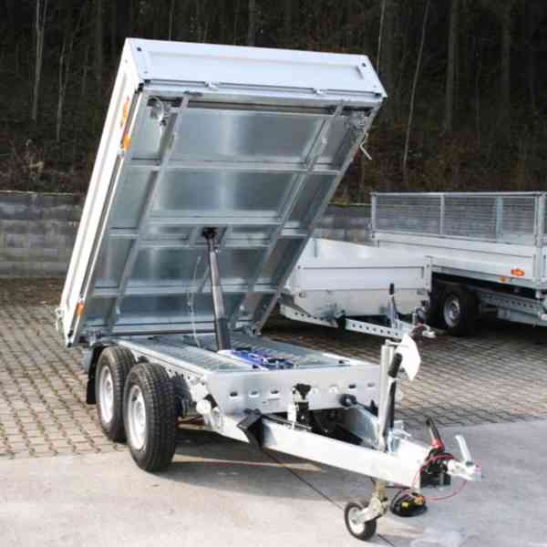 Nový 3-stranný hydraulicky sklopný přívěsný vozík 2700Kg - foto 8