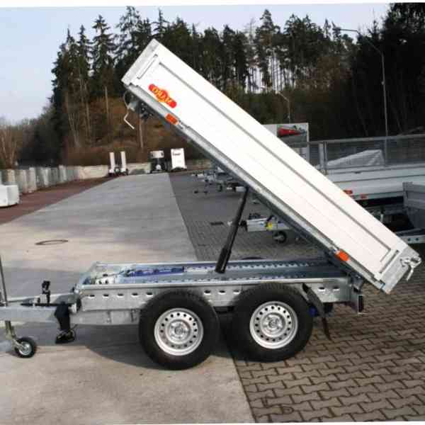 Nový 3-stranný hydraulicky sklopný přívěsný vozík 2700Kg - foto 3