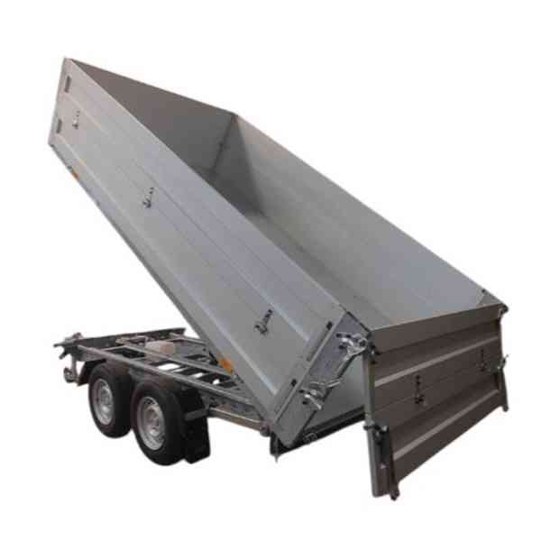 Nový 3-stranný hydraulicky sklopný přívěsný vozík 2700Kg - foto 17