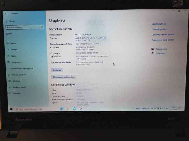 Notebook LENOVO TP EDGE E325 Red 13,3' s vadou na šasí - foto 8