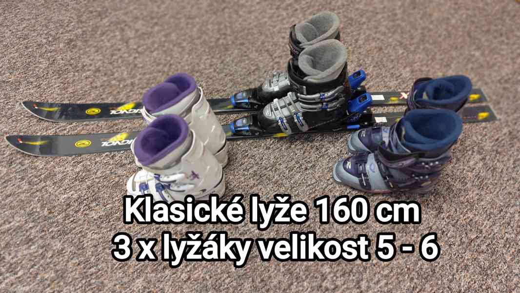 Použité sjezdové lyžařské vybavení pro děti 4 - 15 let - foto 4