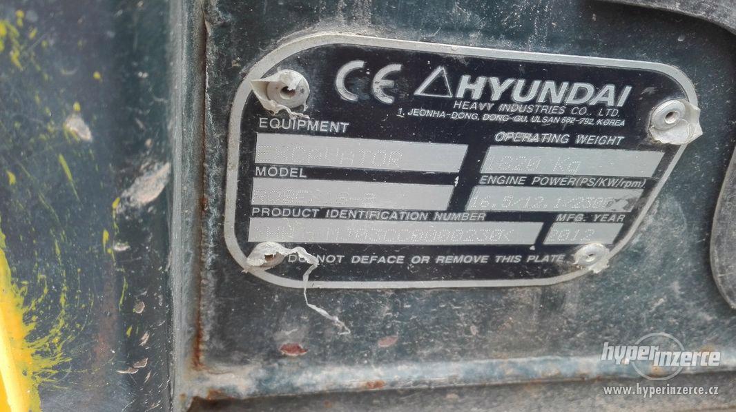 Prodám minibagr Hyundai Robex 16-9; r, 2012; váha2.2 t - foto 8