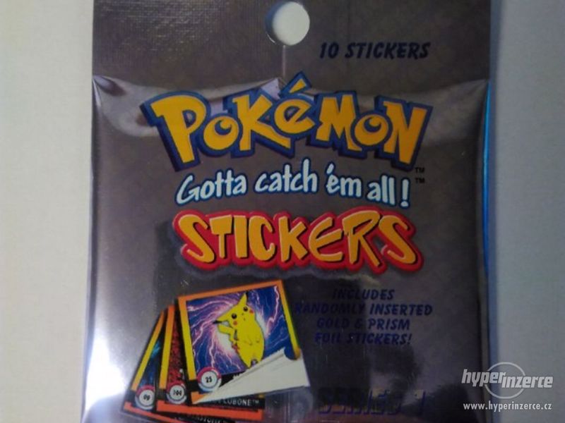 Pokémon samolepky,stickers, rok 1999,series1 - foto 1