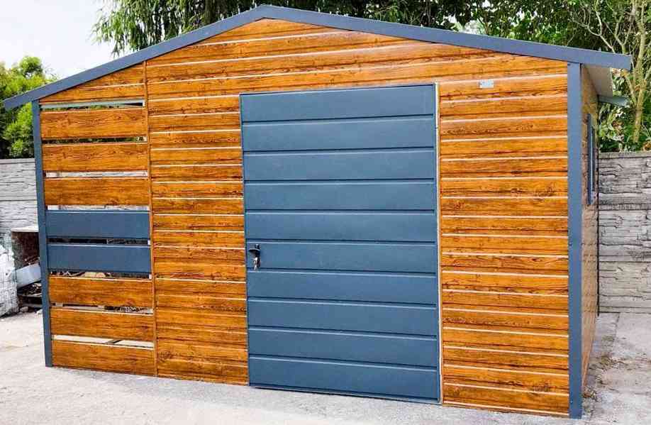 Zahradní domek 3x 3m + přístřešek 1m, sedlová střecha TS325 - foto 4