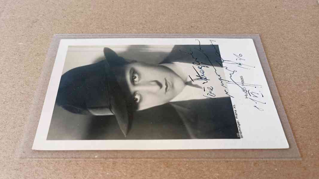 Hugo Haas autogram, rok 1936, ateliér Willi Ströminger - foto 5