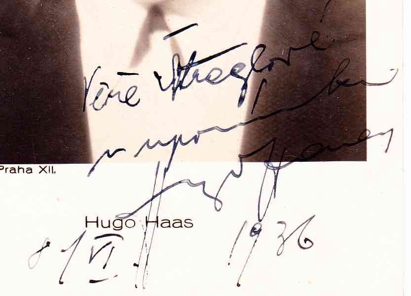 Hugo Haas autogram, rok 1936, ateliér Willi Ströminger - foto 2