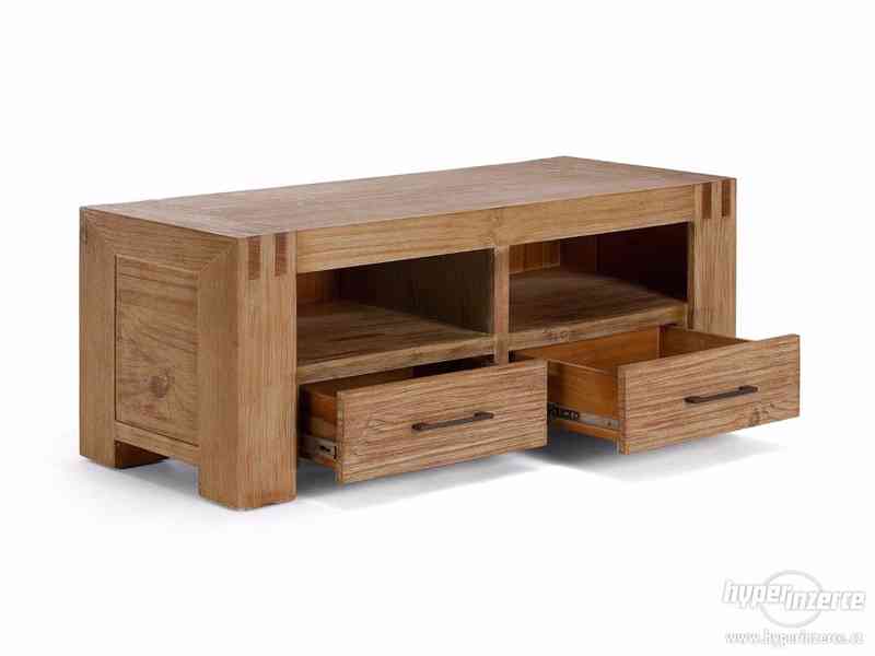 Dřevěný TV stolek z masivu, borovicový TV stolek masiv - foto 2