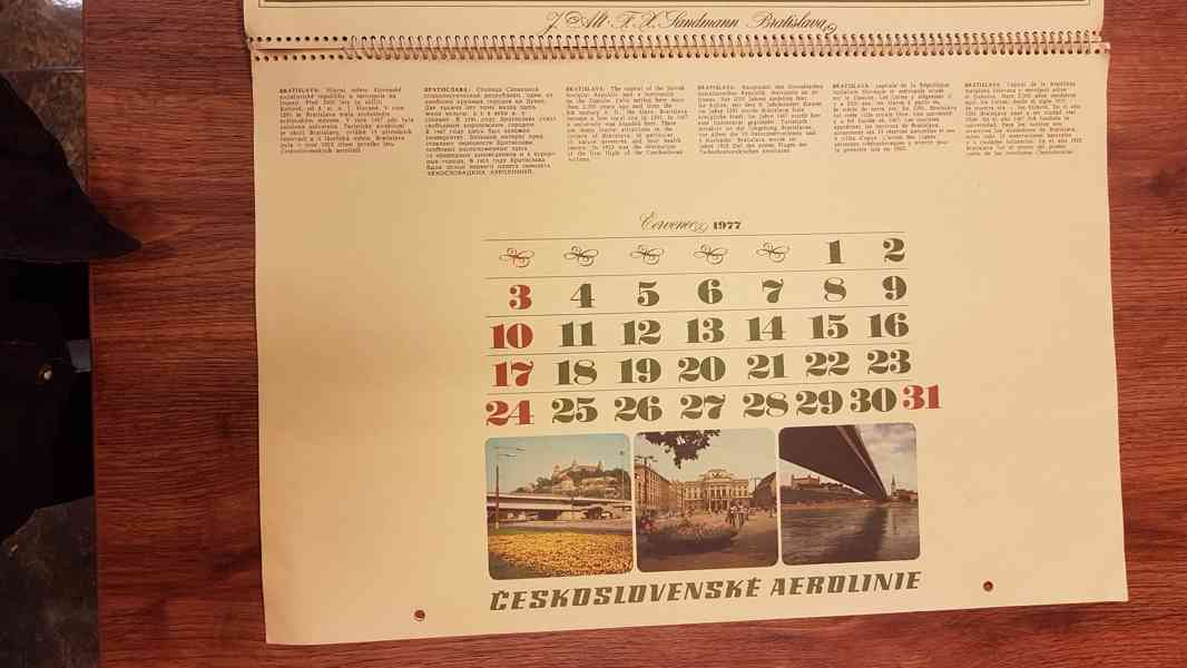 Nástěnný kalendář ČSA pro rok 1977 - foto 8